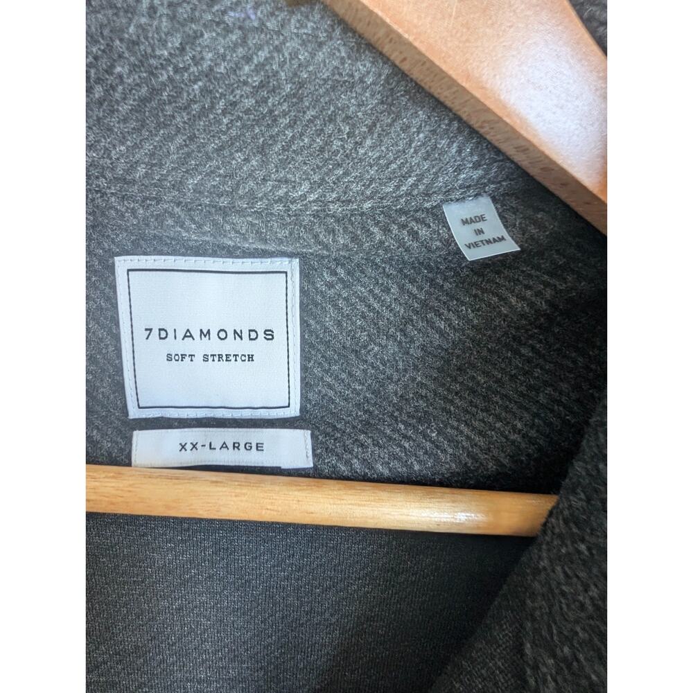 NWT 7 Diamonds Shirt Mens XXL Dawnbreak Charcoal Soft Stretch Button-Up SMK-7223 - Picture 3 of 5